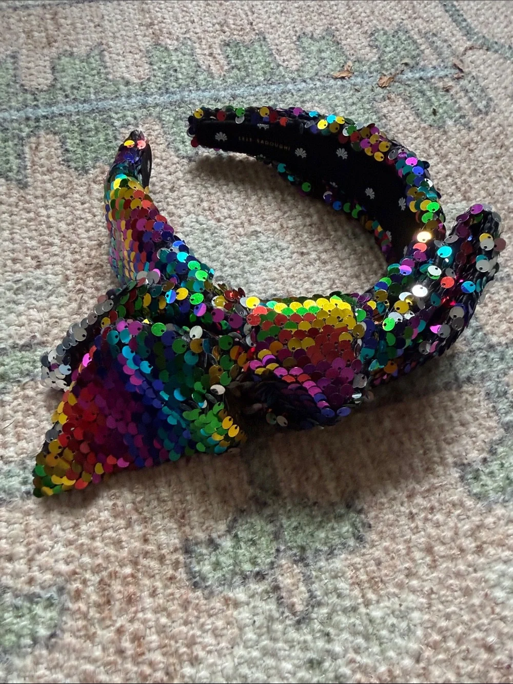 Lele Sadoughi Rainbow Sequin Holly Headband | Like New Condition